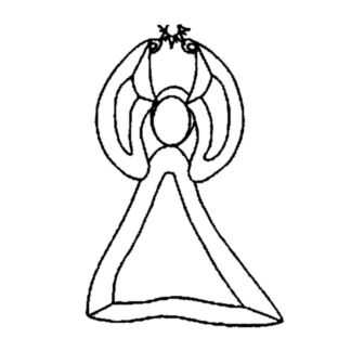 Angel Beveled Glass Cluster - GE 70