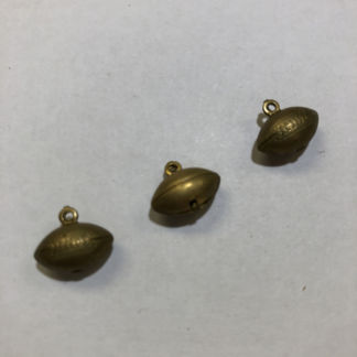 Small Brass 3-D Football  #1226