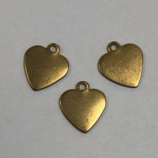 Brass Mini Flat Heart #2019