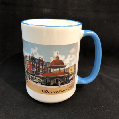 Decatur Transfer House Mug -Vintage View White/Blue