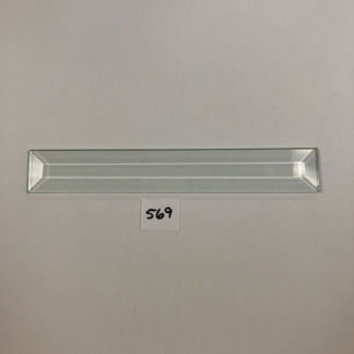 B#569 Rectangle Bevel Glass 1 1/16" x 7 3/16" w/ Flat