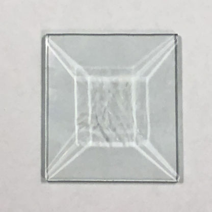 P#588GC Rectangle Bevel Glass 1 5/8"  x 1 13/16" Glue Chip