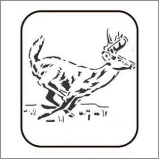 Peel N' Etch Stencil-Running Deer #1302