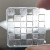 Checkered Square 37mm Jewel - Clear CH37-01