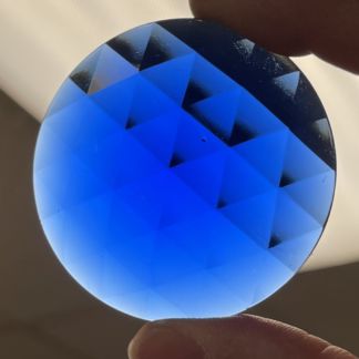 Faceted 50mm Round Jewel FR50-04 Blue