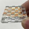 Dichroic Checkered Square 37mm Jewel - HSC37-01 Frosted - Image 2