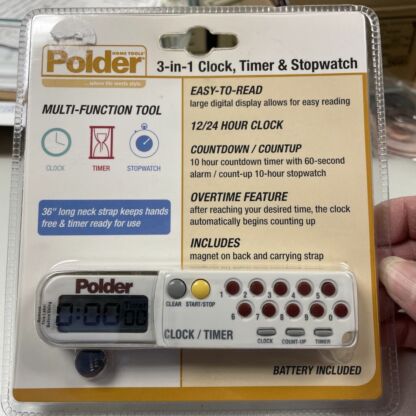 Polder 3-in-1 Clock, Timer & Stopwatch