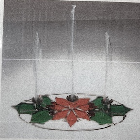 3-D Pre-Cut Glass Kit-Poinsettia Candle Holder Kit