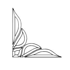 Clear Beveled Glass Corner - C24