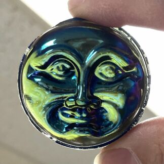Dichroic Moon Face Round 40mm Jewel MF40-03