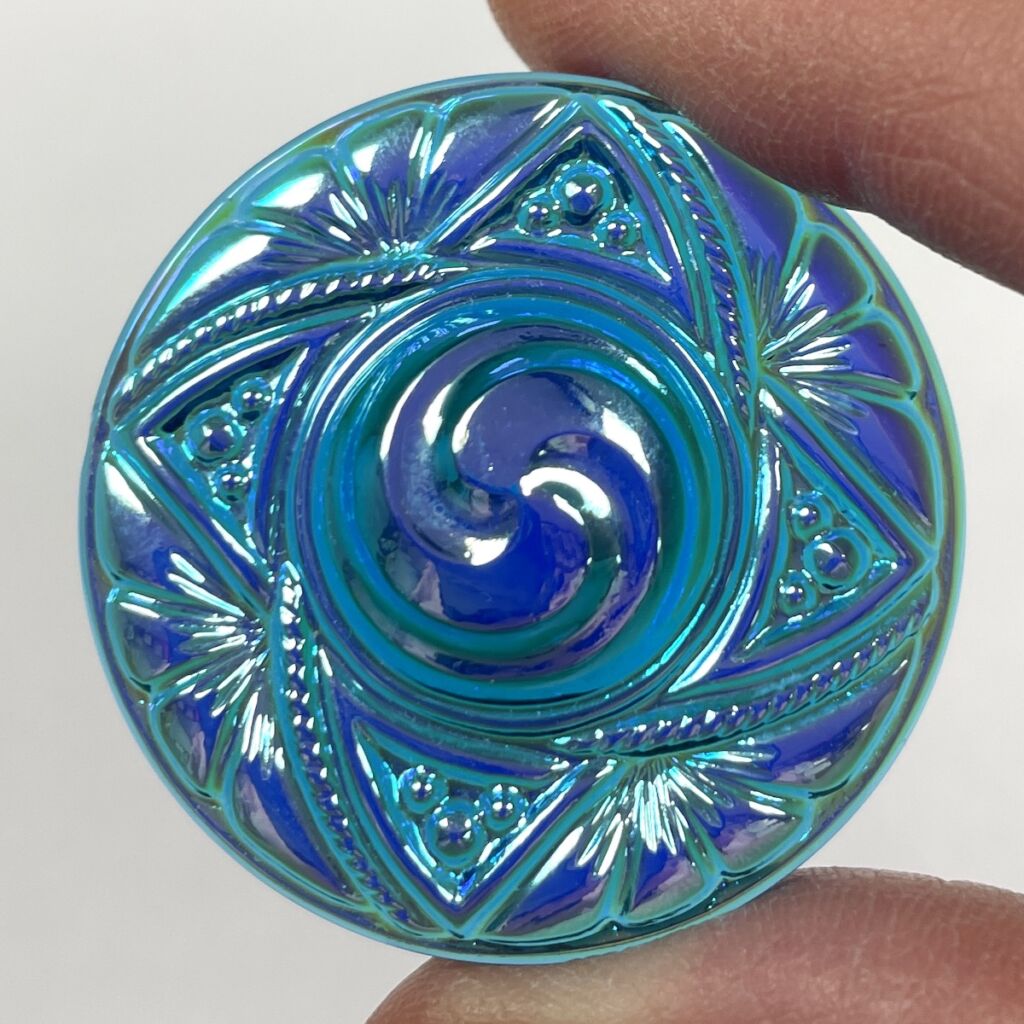Dichroic Victorian Round 40mm Jewel- Clear DFR40-05
