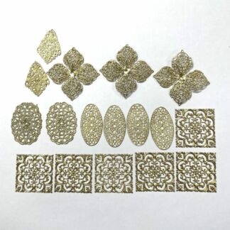 Brass Filigree Set #B500