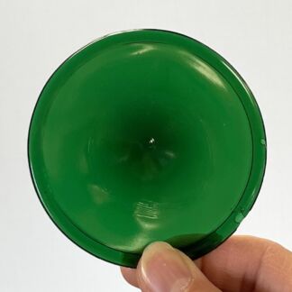 Rondel Vintage Pressed Glass 3" Green DR300-03