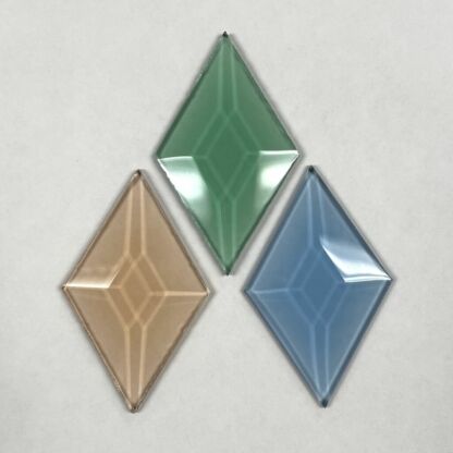 Diamond Bevel Glass -1-1/2" x 2-1/2" Colored