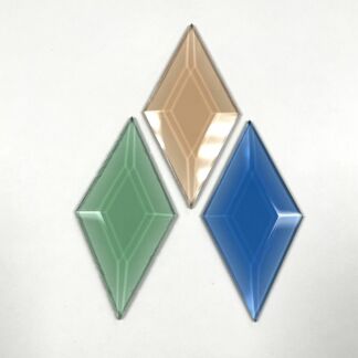 Diamond Glass Bevel - 2" x 4" Colored