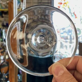 Handblown Glass Rondel 4" (100mm) Clear - CCR100-01