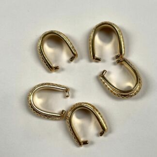 Gold Colored Pendant Bail #JL-5783G Set of 5