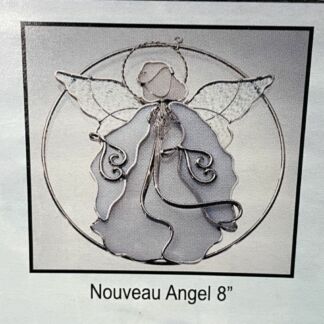 Pre-Cut Glass Kit- White Nouveau Angel In A Ring Kit
