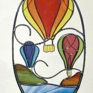 Pre-Cut Glass Kit- Hot Air Balloon Oval Kit