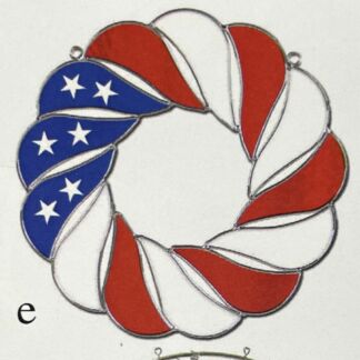 Pre-Cut Glass Kit- Flag Wreath Kit