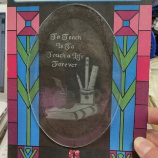 Engraved Clear Oval Bevel - To Teach #650