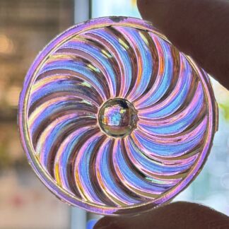 Dichroic Clear Round Whirlwind Jewel-2" DW50-01