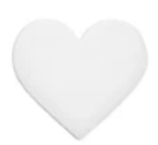 White heart icon on a light background, used as a symbol of love or favorites (decorative context)