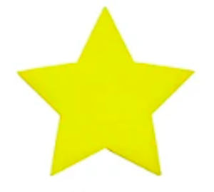Yellow five-point star on a white background.