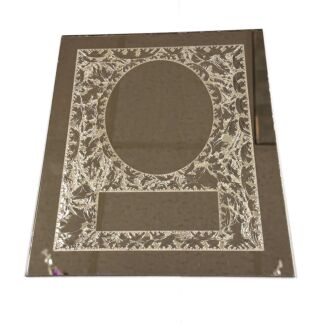 M8108 Bronze Mirror 8" x 10" Rectangle with Center Oval/Square